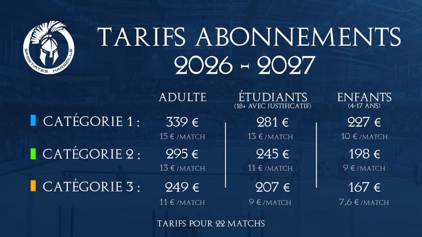 Tarifs abonnements/grand public